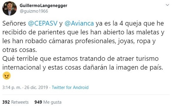 Robo en aeropuesto