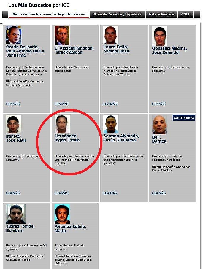 Los más buscados por ICE