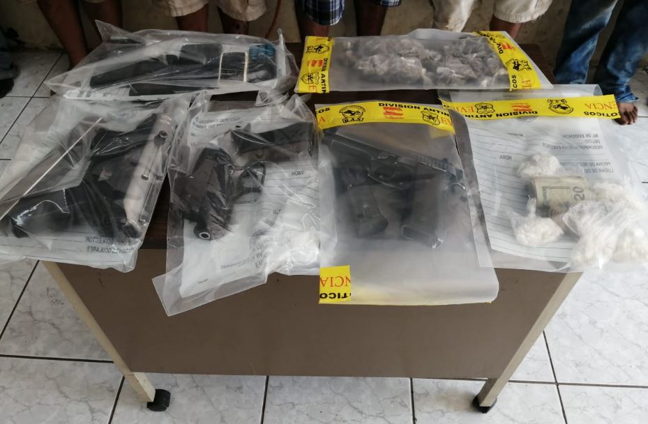 Armas decomisados en Chinameca