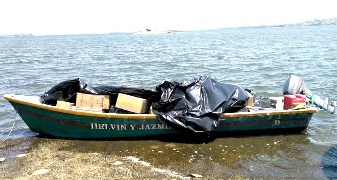 Decomisan cajas de cigarro en la Laguna de Güija 1