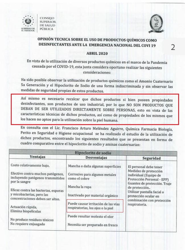 Documento del CSSP 2