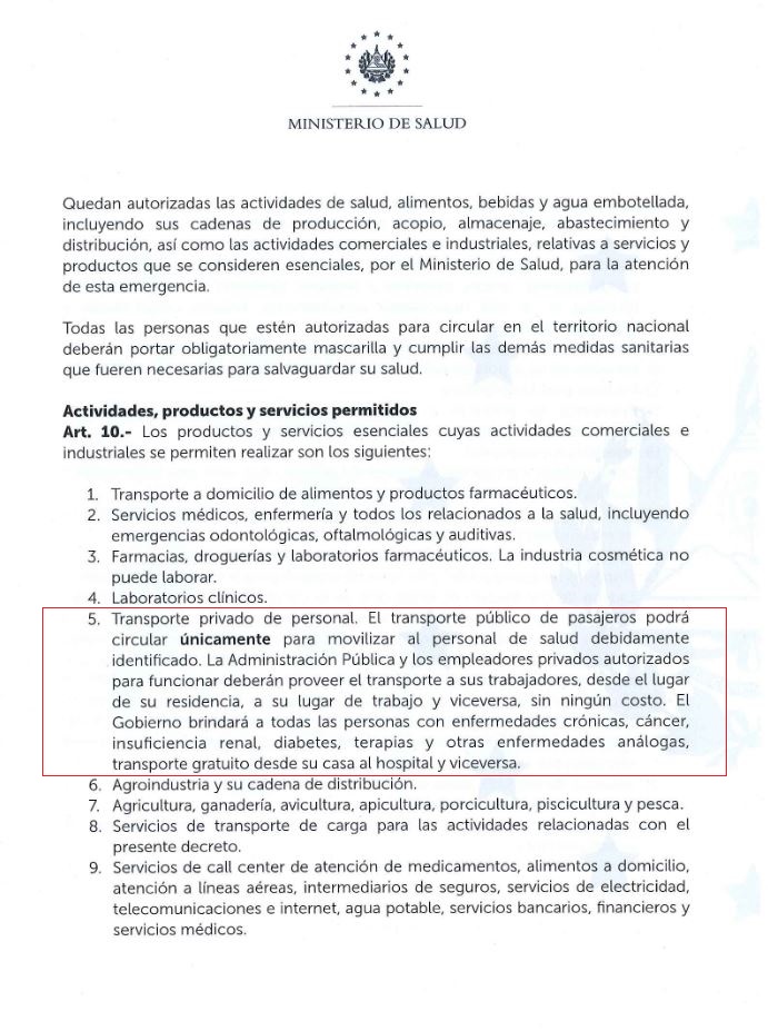 Dectero 29 actividades comerciales que se permiten