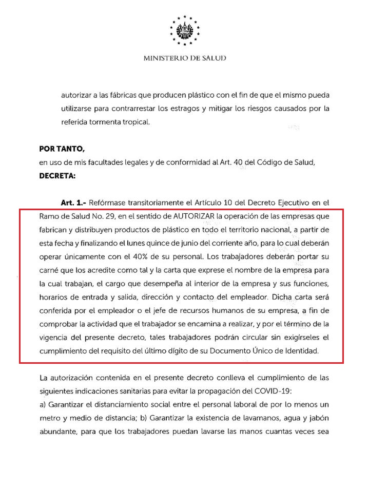 Decreto Ejecutivo 30 2 con cuadro