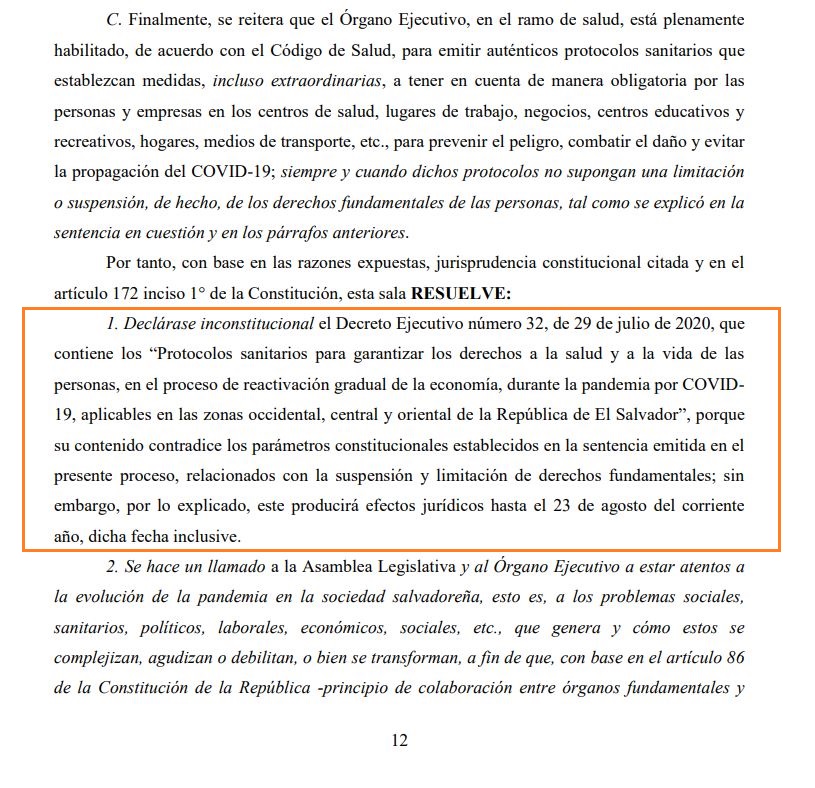 Resolución Sala de lo Constitucional 3