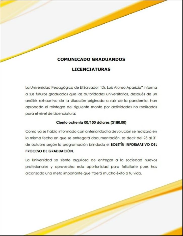 Comunicado Universidad Pedagógica