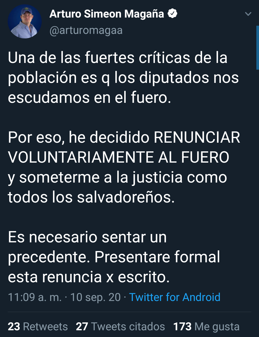 Publicación de Arturo Magaña