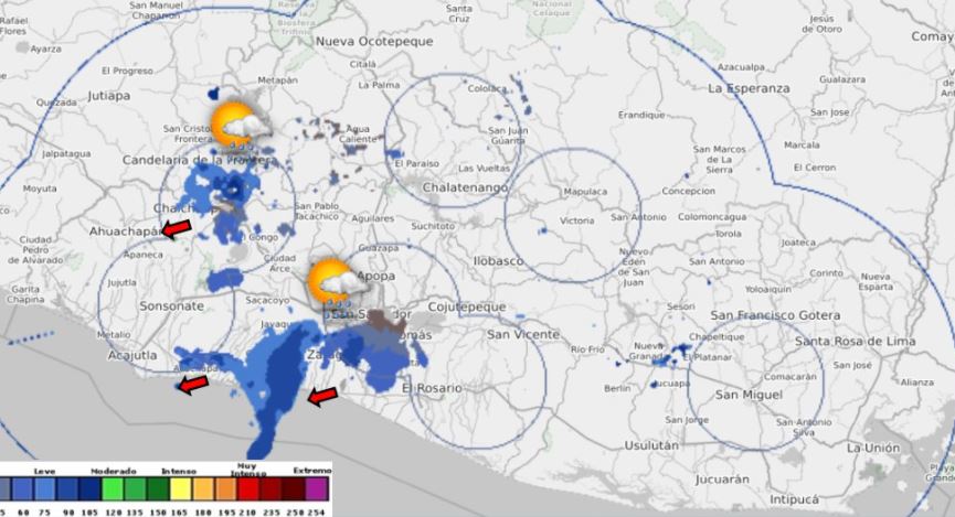 Lluvias y tormentas en jueves