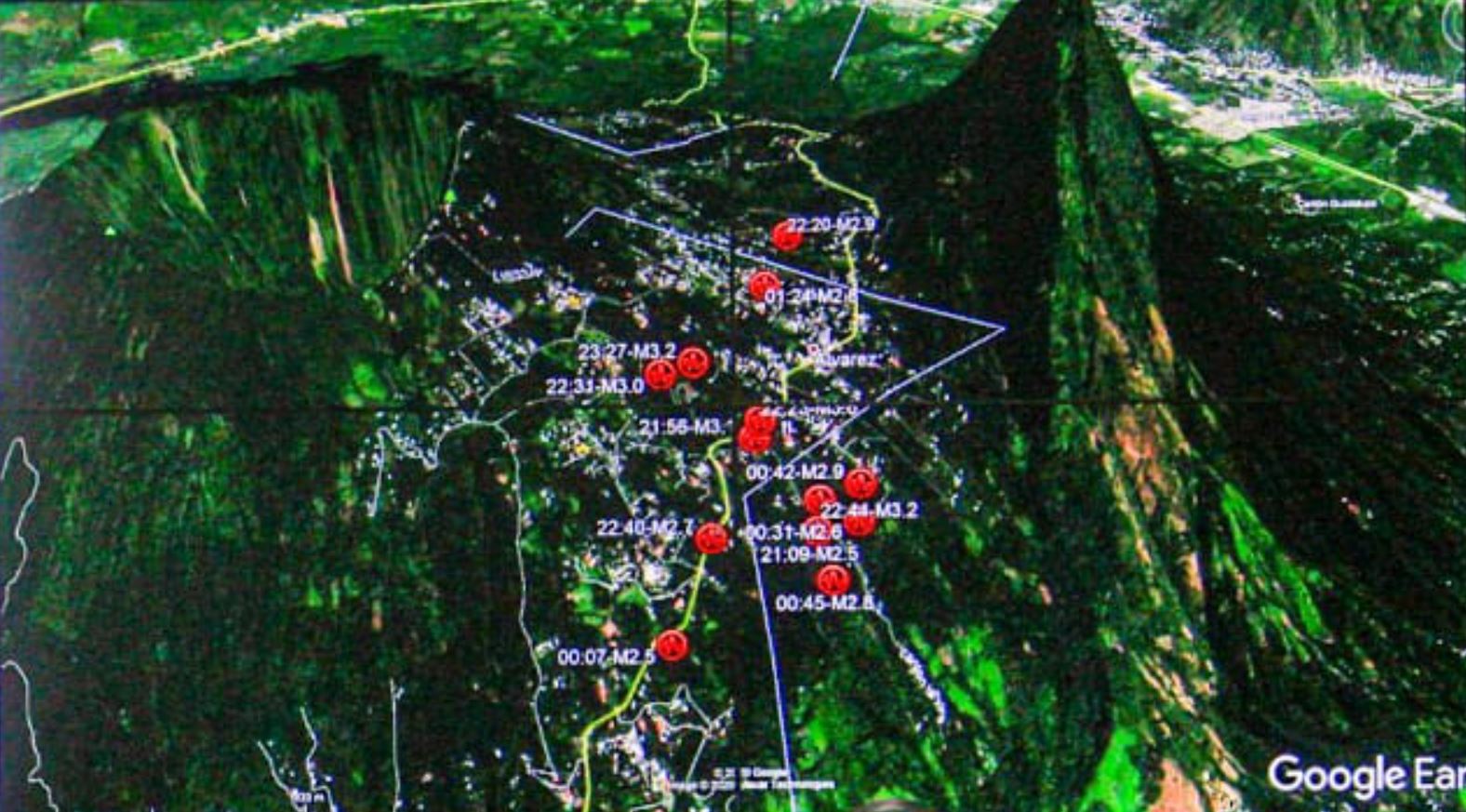 Sismos en Santa Tecla imagen tomada de protección Civil 1