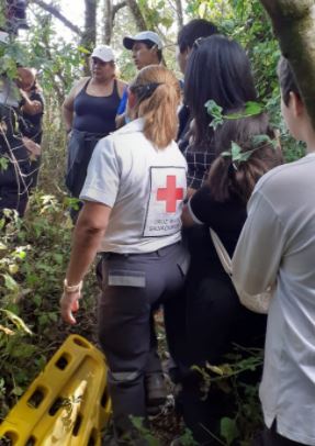 Turistas en el volcán