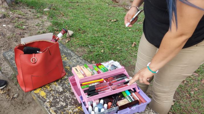 Productos de belleza en parques