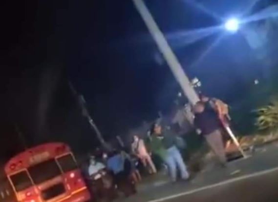 Bus quemado de la 133