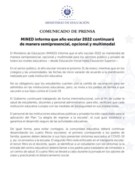 Año escolar 2022