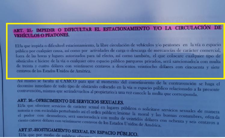 Ordenanza en Tecla