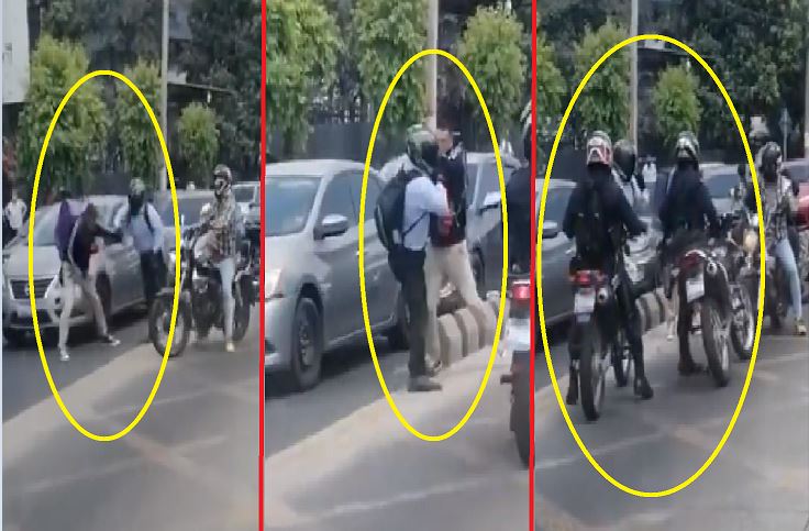 Peleándose en la Juan Pablo II