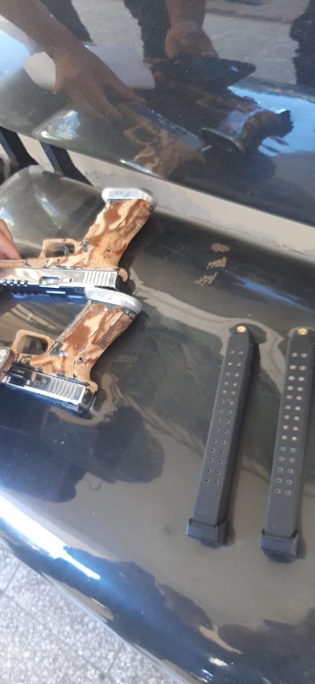 Armas decomisadas al Canche Heredia