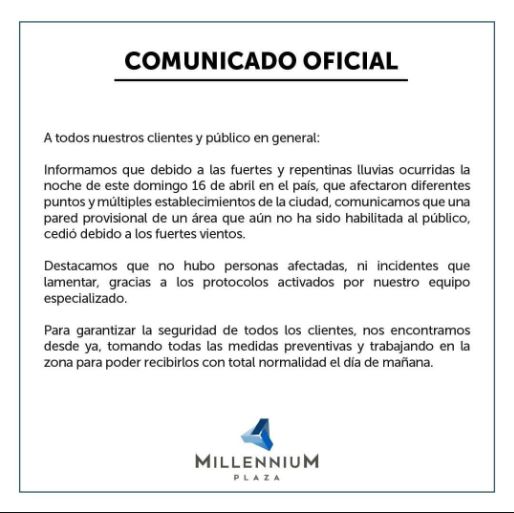 Comunicado de la Plaza