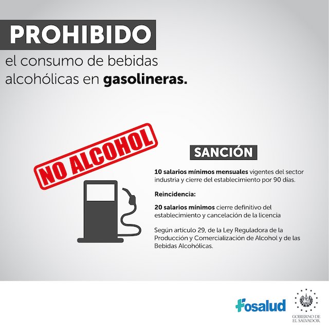 Fosalud bebidas alcohólicas gasolineras