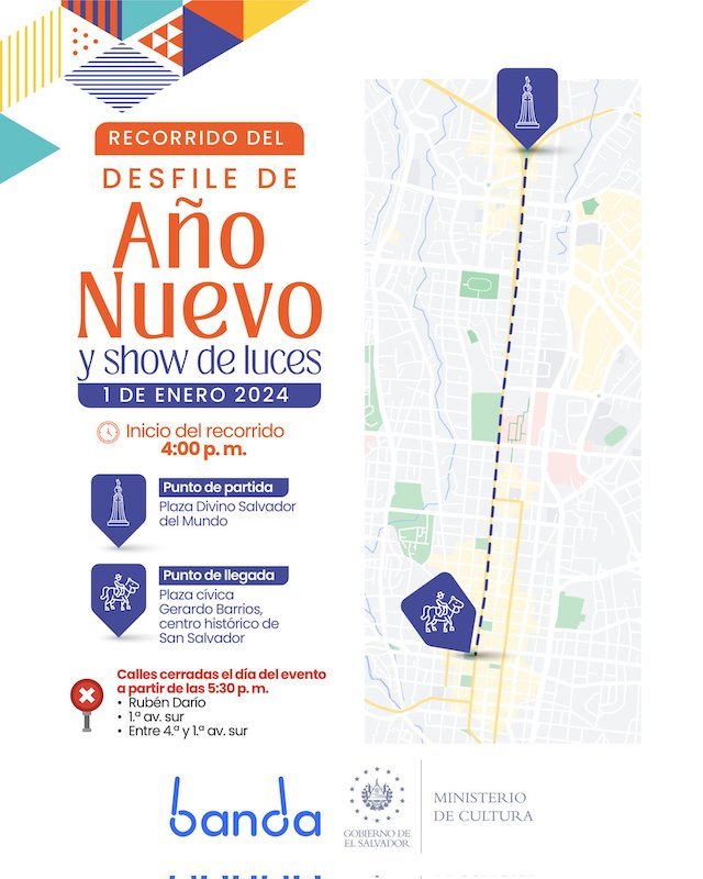 Desfile Banda El Salvador 1 de enero 2024
