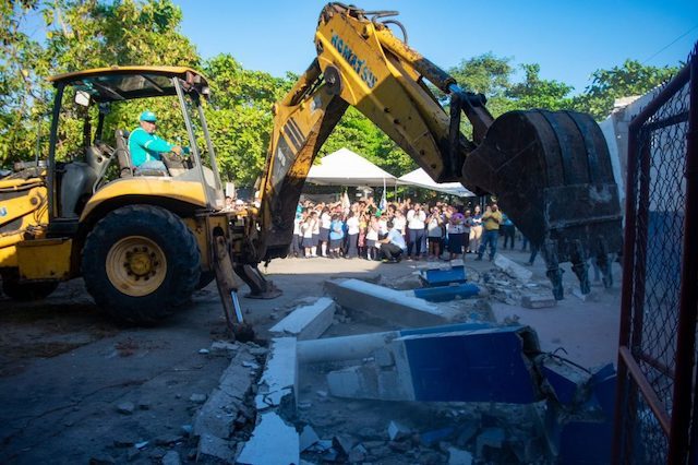 Inicio reconstrucción Centro Escolar Morelia,Santiago Nonualco, La Paz-