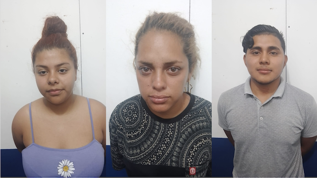 Amy Marcela Guardado Flores, 19, Antonia Guadalupe Galdámez Vides, 25, Saúl Nahúm Mena Pérez, 22, desórdenes públicos