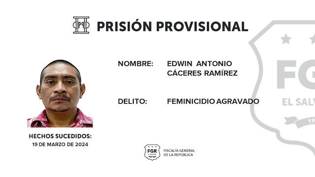 Edwin Antonio Cáceres, principal sospechoso homicidio de Rosa Elvira Flores