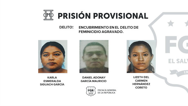 Lizeth del Carmen Hernández Coreto, Karla Esmeralda Siguach García y Daniel Adonay García Mauricio, encubrimiento de homicidio de Rosa Elvira Flores