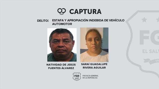 Saraí Guadalupe Rivera Avelar y Natavidad de Jesús Fuentes Álvarez estafa