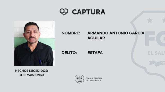 Armando Antonio García Aguilar estafa
