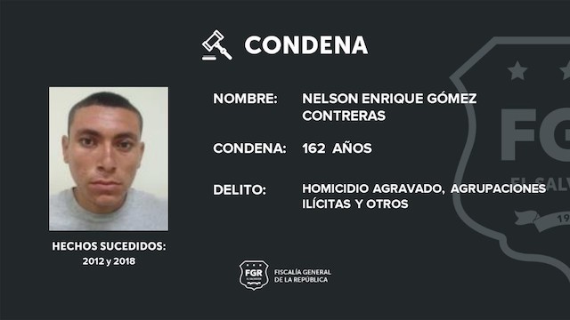 Nelson Enrique Gómez Contreras MS-13 condenado