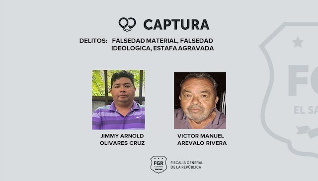 Víctor Manuel Arévalo Rivera y Jimmy Arnold Olivares Cruz estafa