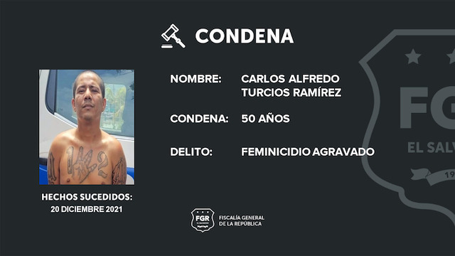 Carlos Alfredo Turcios Ramírez feminicidio agravado