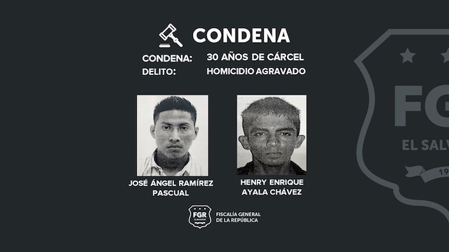 José Ángel Ramírez Pascual y Henry Enrique Chávez condenados 30 años de cárcel homicidio agravado