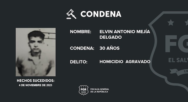 Elvin Antonio Mejía condenado 30 años homicidio de su padre