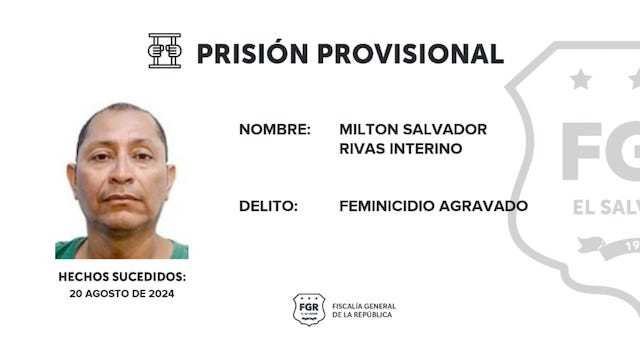 Milton Salvador Rivas Interiano feminicidio agravado
