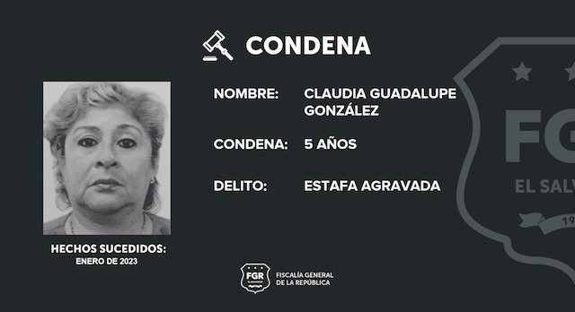 Claudia Guadalupe González condenada estafa 5 años