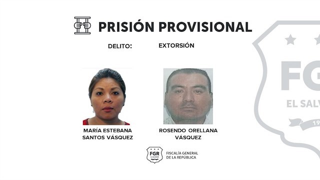 Rosendo Orellana Vásquez y María Estebana Santos Vásquez ex PNC extorsión