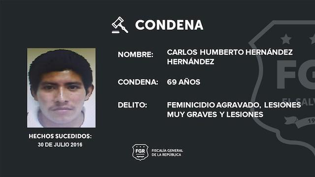 Carlos Humberto Hernández Hernández feminicidio agravado