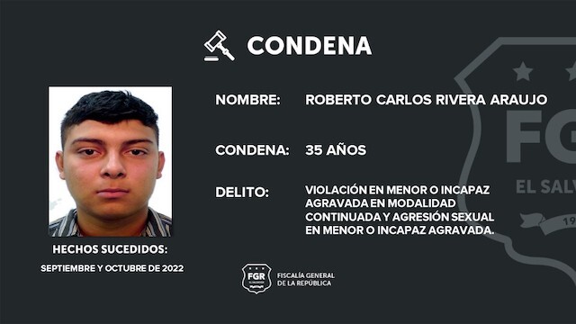 Roberto Carlos Rivera Araujo violación