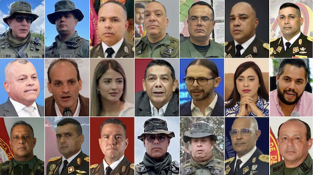 Funcionarios Venezuela Maduro acusados por Estados Unidos