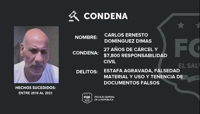 Carlos Ernesto Domínguez Dimas, estafa agravada