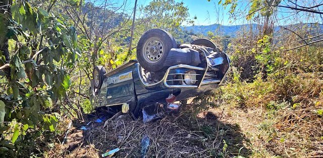 Lucio Galdámez fallecido pick up al principio Comalapa, Chalatenango
