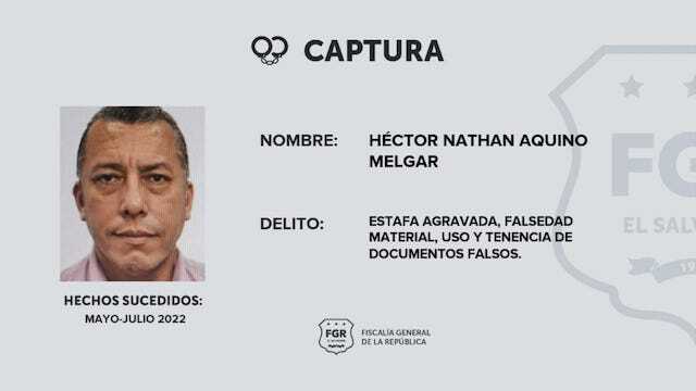 Héctor Nathan Aquino Melgar, abogado, estafa agravada, falsedad material y uso y tenencia de documentos falsos