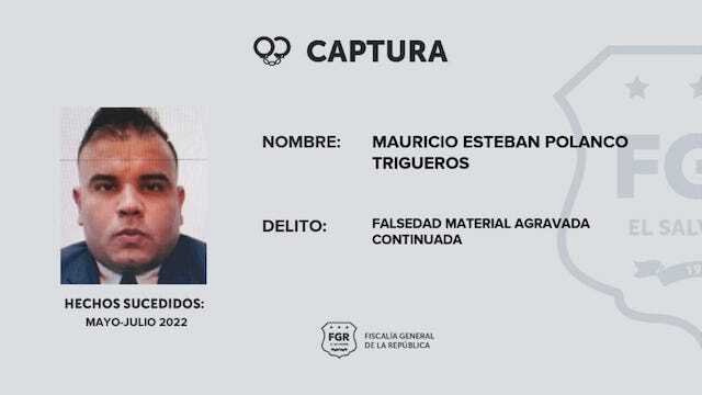 Mauricio Esteban Polanco Trigueros, abogado, falsedad material agravada continuada