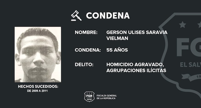 Gerson Ulises Saravia Vielman, condenado 55 años de prisión, doble homicidio y agrupacions ilícitas