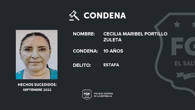 Cecilia Maribel Portillo Zuleta, condenada ausente, por estafa criptomonedas