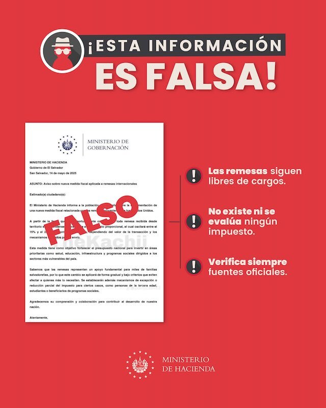 Ministerio de Hacienda impuestos a remesas noticia falsa
