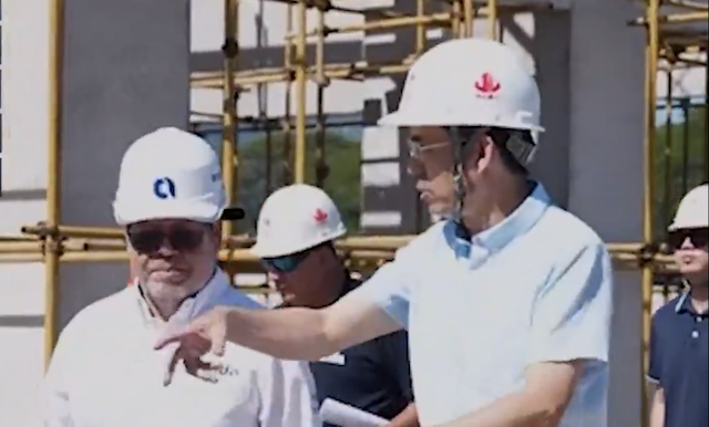 Presidente de ANDA y embajador de China, planta potabilizadora de Ilopango, 27-11-2025