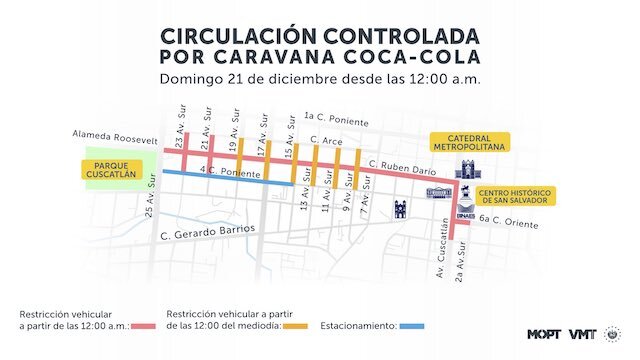 Restricción vehicular VMT Domingo 21 de diciembre Calle Rubén Darío