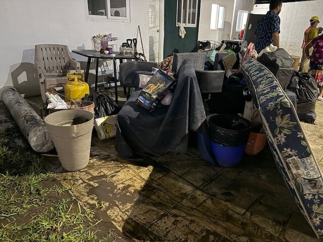 Casas afectadas por inundación Ciudad Marsella 10-01-2026